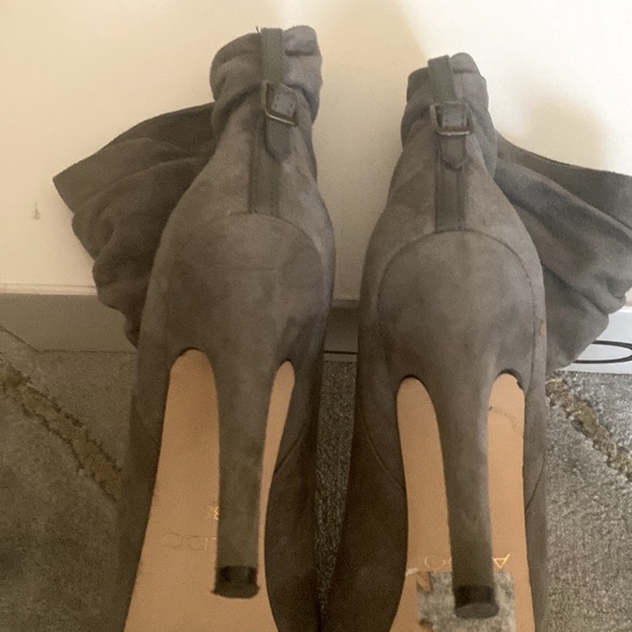 Grey Suede Aldo High Heeled Booties - Picture 6 of 6
